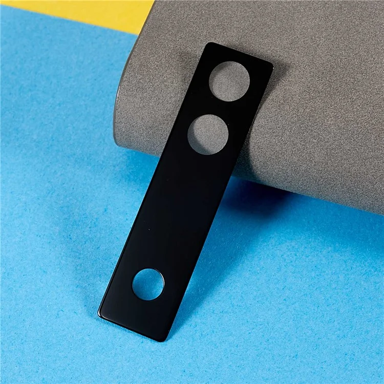 For Google Pixel 6a 2Pcs / Set 2.5D Arc Edge Phone Lens Protector Tempered Glass Silk Printing Camera Lens Cover Accessories