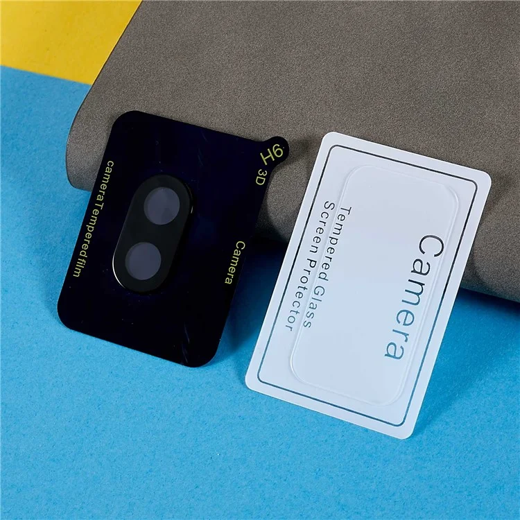 Para Samsung Galaxy Z Flip4 5G 2 Sets 3D Silk Printing Tempered Glass Camera Lens Film + 2.5D HD Clear Rear Screen Protector - Preto