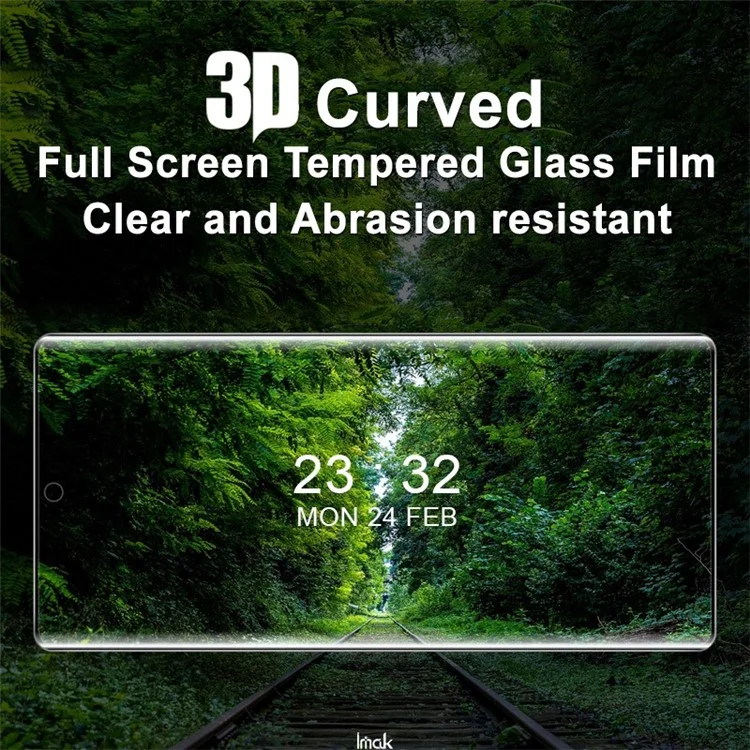 IMAK AGC Glass Screen Protector for Google Pixel 7 Pro, 3D Curved Ultra Clear Side Glue Full Cover Screen Film