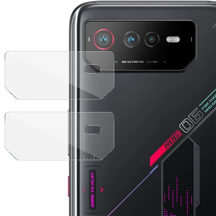 IMAK 2 piezas / Juego de protector de lente de cámara para Asus ROG Phone 6 5G / Phone 6 Pro 5G, película de lente de vidrio templado anti-arañazos ultra HD