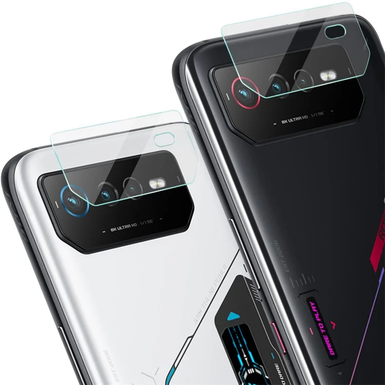 IMAK 2 piezas / Juego de protector de lente de cámara para Asus ROG Phone 6 5G / Phone 6 Pro 5G, película de lente de vidrio templado anti-arañazos ultra HD