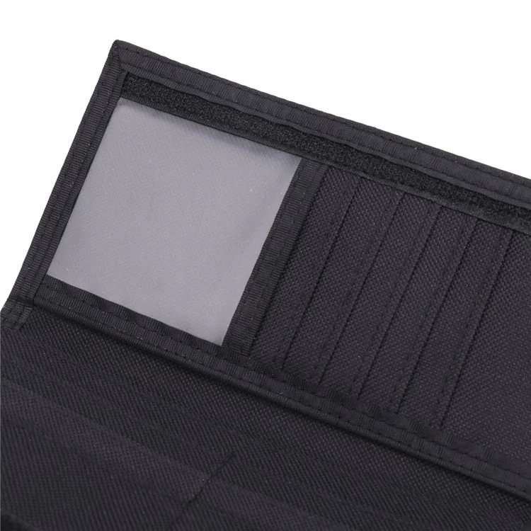 Jeminal 21705 Men Canvas Long Wallet Tarjeta Multifuncional en Efectivo Titular de Dinero Bi-plateado - Azul Oscuro