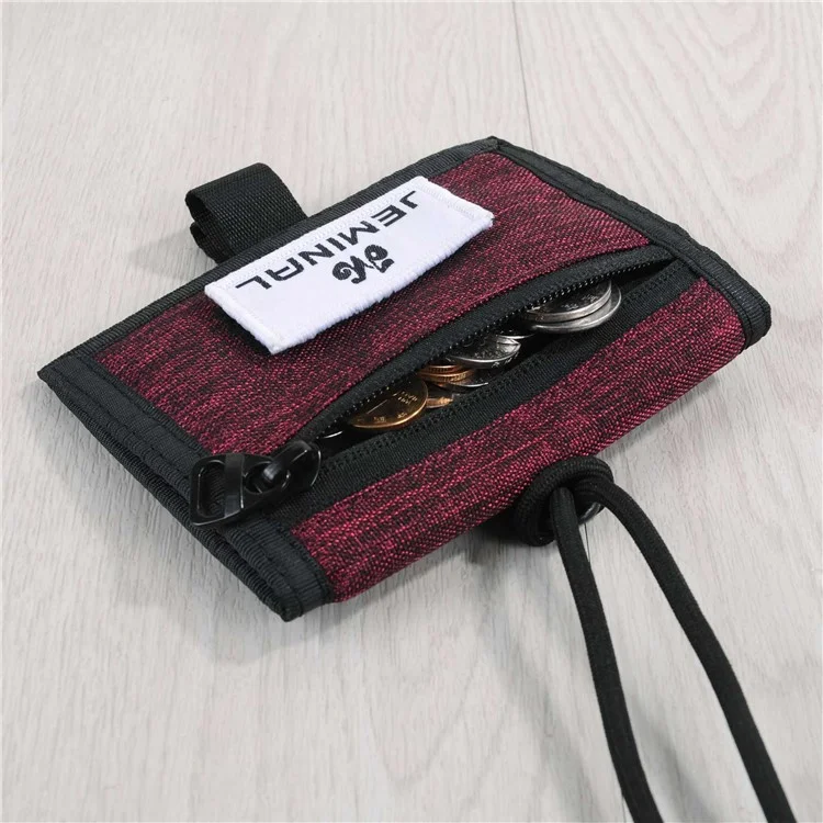 Jeminal 32139 Canvas Sect Best Best Holder Держатель Значка Регулируемый Lanyard - Красное Вино