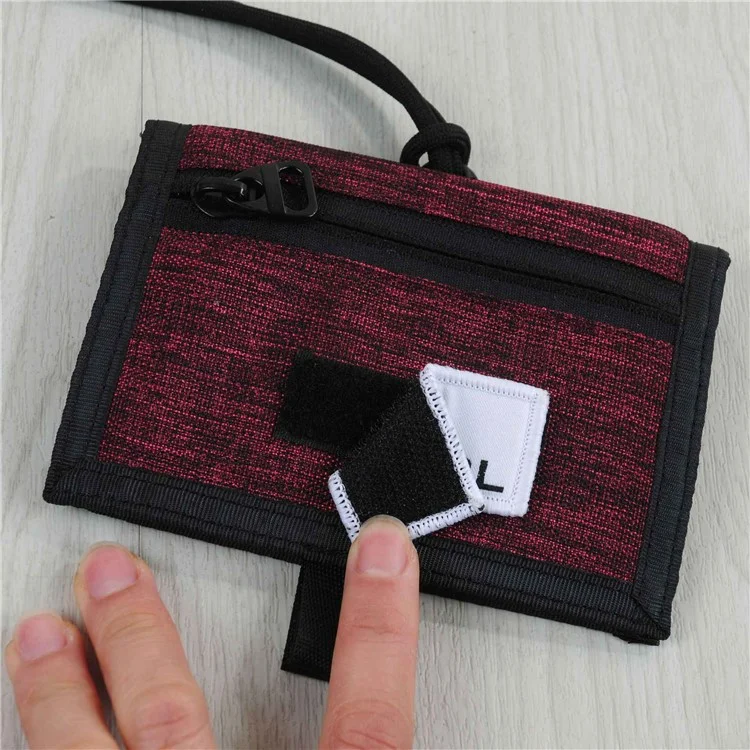 Jeminal 32139 Canvas Sect Best Best Holder Держатель Значка Регулируемый Lanyard - Красное Вино
