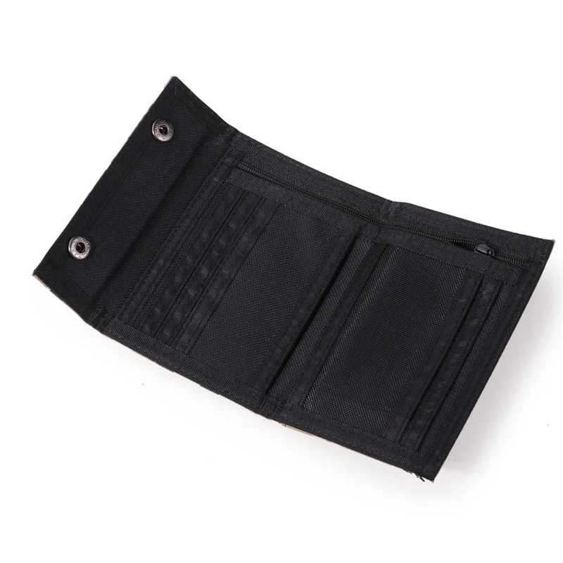 Jeminal 1312# Casual Camouflage Bi-fold Purse Card Halter Schnappknöpfe Canvas Short Wallet - Khaki