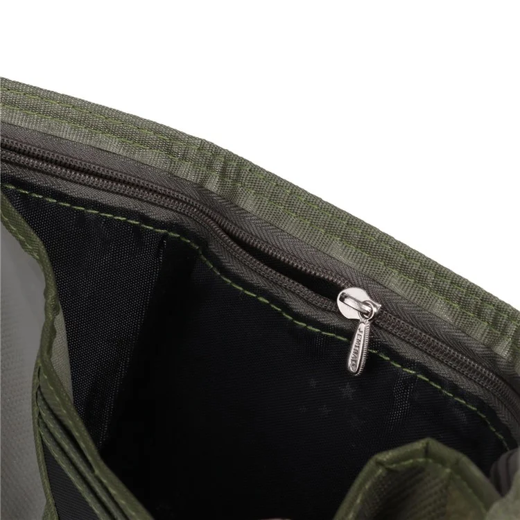 JEMINAL 1420 Solid Color Stitching Nylon Wallet Student Tri-fold Wallet Coin Purse Cards Holder - Black