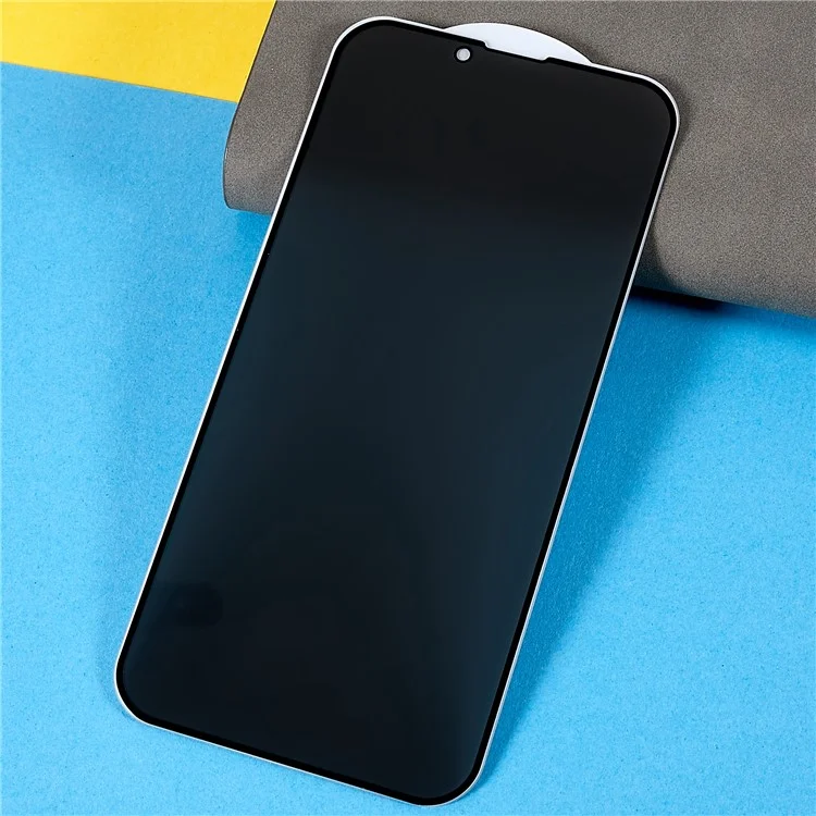 Para iPhone 14 de 6.1 pulgadas Película de vidrio antirreflejos de alta resistencia de aluminio-silicio Protección de privacidad antiespía Antidesgaste Impresión de seda completa Protector de pantalla de vidrio templado