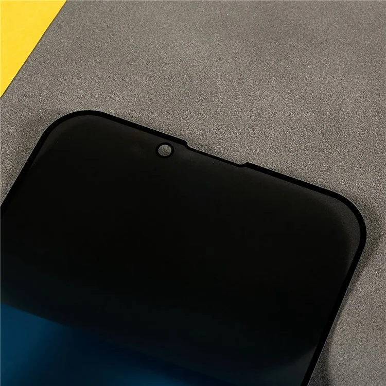 Para iPhone 14 de 6.1 pulgadas Película de vidrio antirreflejos de alta resistencia de aluminio-silicio Protección de privacidad antiespía Antidesgaste Impresión de seda completa Protector de pantalla de vidrio templado