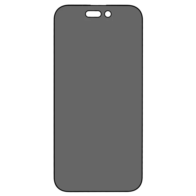 For iPhone 14 Pro 6.1 inch Anti-spy Full Screen High Aluminium-silicon Glass Film Full Glue Silk Printing Anti-abrasion Tempered Glass Screen Protector