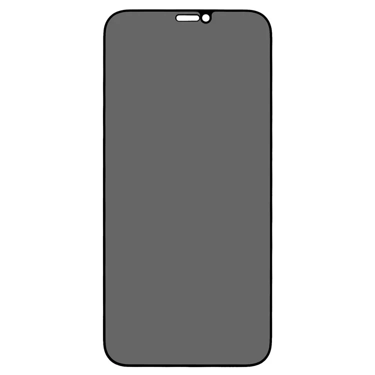 Para iPhone 12 / 12 Pro 6.1 polegadas Anti-spy Silk Printing Full Screen High Aluminium-silicon Glass Film Full Glue Anti-scratch Tempered Glass Screen Protector
