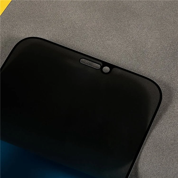 Para iPhone 12 / 12 Pro 6.1 polegadas Anti-spy Silk Printing Full Screen High Aluminium-silicon Glass Film Full Glue Anti-scratch Tempered Glass Screen Protector