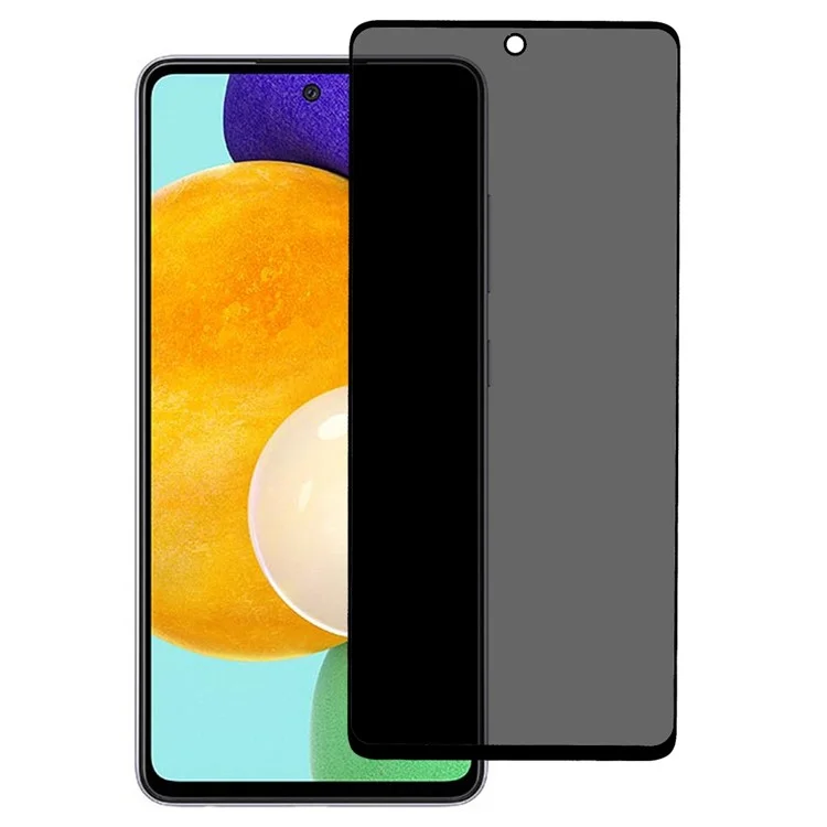 Para Samsung Galaxy A52 4G / 5G / A52s 5G Protetor de Tela Anti-espião de Cola Total Impressão Seda Cobertura Total Alto Filme de Vidro de Alumínio-silício