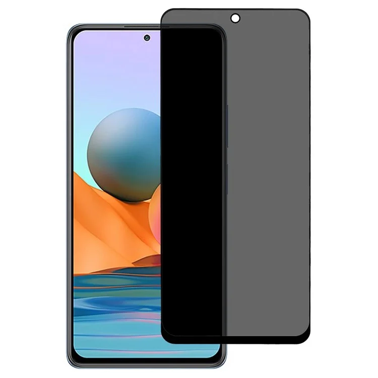 Für Xiaomi Redmi Note 11 Pro 4g (MediaTek) / Anmerkung 11 Pro 5G (Qualcomm) Vollbildschutz Anti-spy Seidendruck Voller Aluminium-silicon-glasfilm