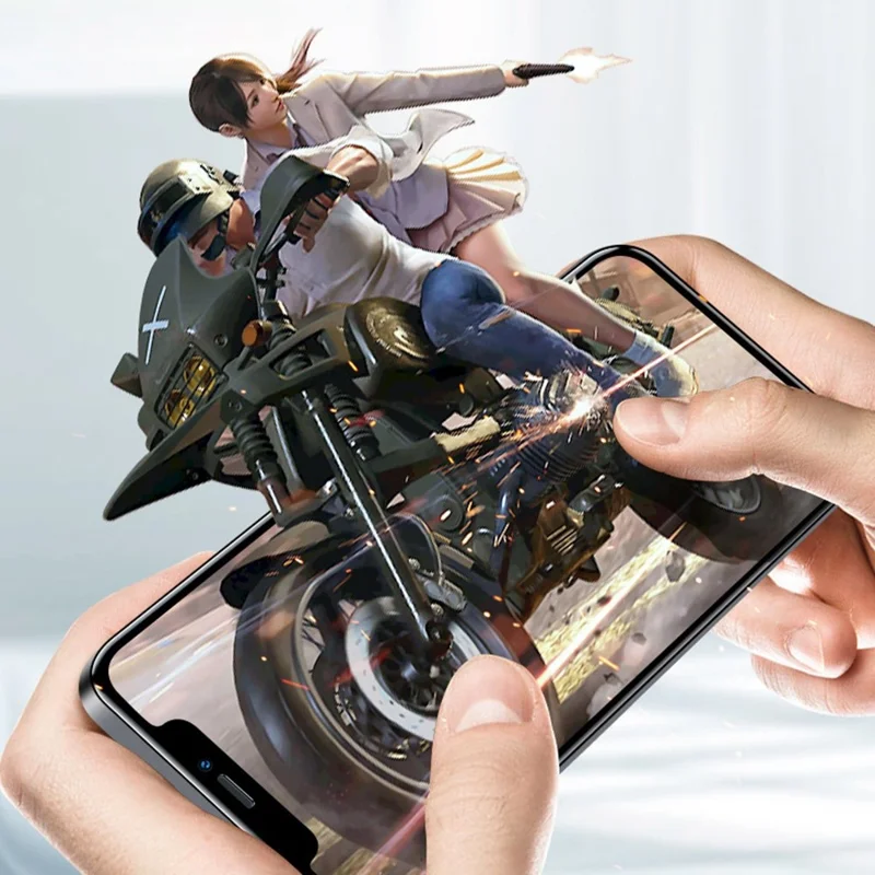 Для iPhone 14 Pro Max 6,7 дюйма Полностью закрывающая экран телефона Защитная пленка Закаленное стекло Алюминий-кремний