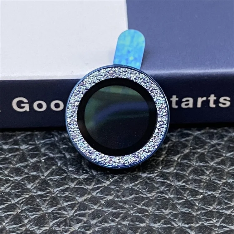 Per iPhone 13 Pro Max 6,7 pollici / 13 Pro 6,1 pollici 3Pcs / Set Glitter Ring Design Camera Lens Protector Anti-graffio Anti-impronta Pellicola in vetro temperato - Blu