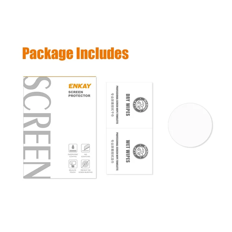ENKAY HAT PRINCE per Samsung Galaxy Watch5 44mm 0,2 mm Schermo ad alta definizione Protezione dello schermo in vetro ad alta resistenza di durezza 9H Protezione invisibile con rivestimento antigraffio in alluminio-silicio Full Glue
