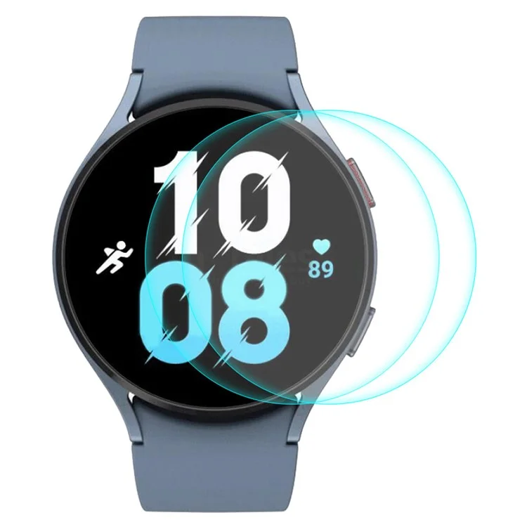 ENKAY HAT PRINCE 2 Pcs / Set Round Watch Screen Protector per Samsung Galaxy Watch5 40mm, Vetro in alluminio-silicio ad alta resistenza 0,2 mm Pellicola antigraffio a riparazione automatica con incollatura completa