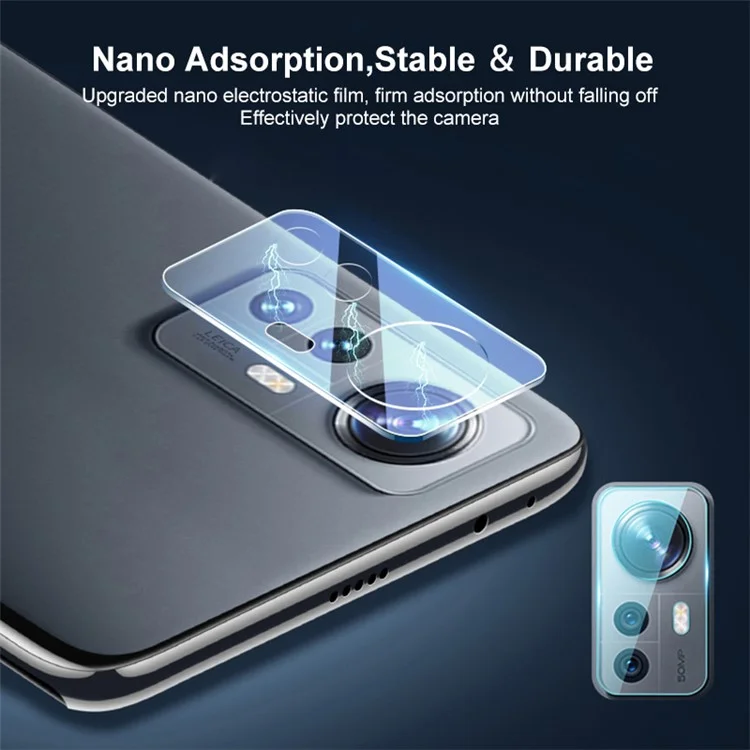 ENKAY HAT PRINCE 2Pcs / Set for Xiaomi 12 Pro 5G / 12S Pro 5G / 12 Pro (Dimensity) 5G Camera Lens Protector Full Cover Full Glue 0.2mm 9H High Aluminum-silicon Glass Film