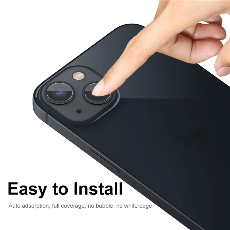 ENKAY HAT PRINCE 2 Sets pour iPhone 14 6.1 pouces / 14 Plus Protecteur d'objectif de caméra 0.2mm Film en verre trempé à colle intégrale (2Pcs / Set)
