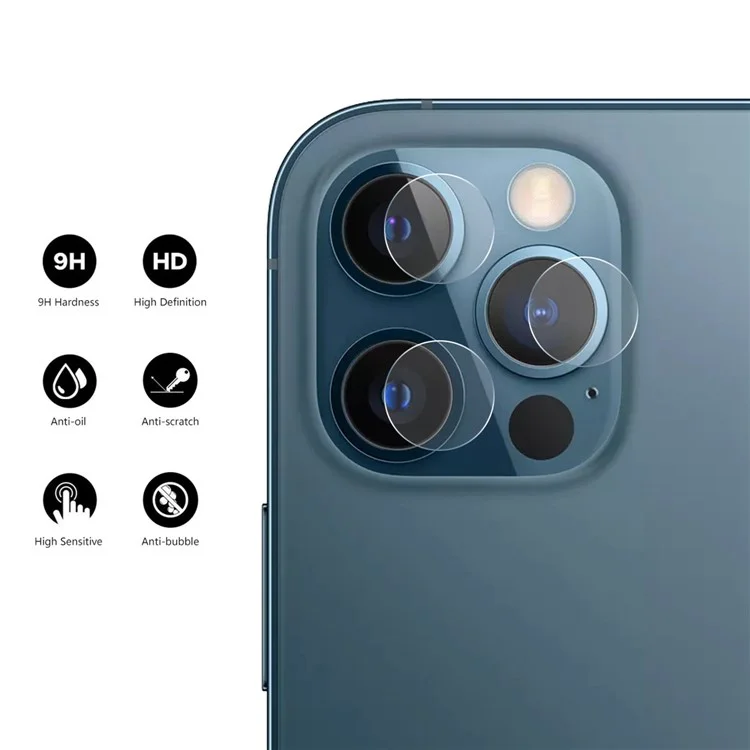 ENKAY HAT PRINCE 2 Sets pour iPhone 14 Pro 6.1 pouces / 14 Pro Max 6.7 pouces 0.2mm Protecteur d'objectif de caméra Ultra Clear Tempered Glass Film (3Pcs / Set)
