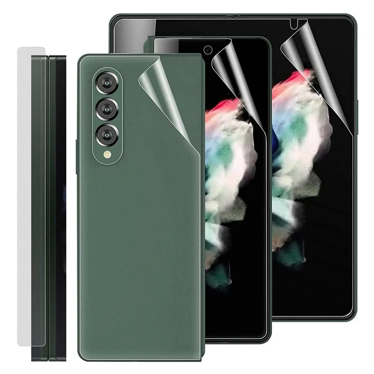 For Samsung Galaxy Z Fold4 5G 1 Set Front and Back Soft TPU Film Anti-scratch Full Cover Protective Film