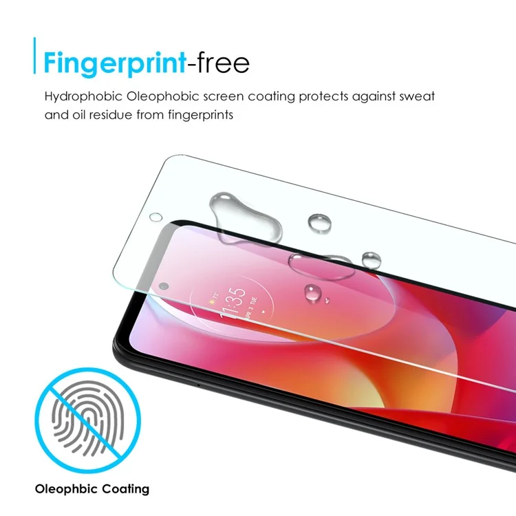 NORTHJO para Motorola Moto G Power (2022) Protector de pantalla de vidrio templado de 0,3 mm y 2,5D, película anti huella ultralimpia