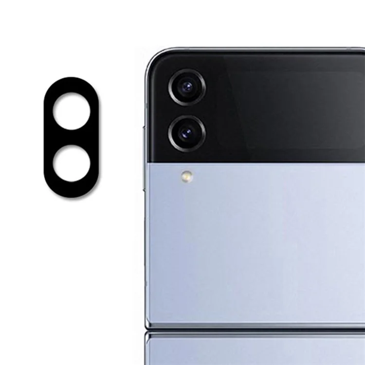 Enkay Hat-prince Für Samsung Galaxy Z Flip4 5G Anti-wear-abdeckung Heckkamera Objektiv Beschütze Seidendruck Getemperter Glaslinsen Film