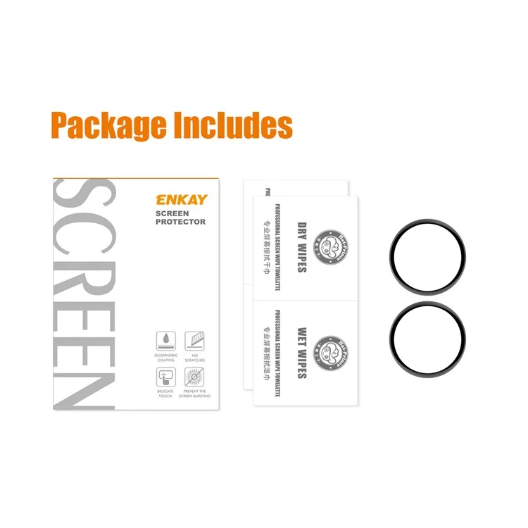 ENKAY HAT PRINCE 2Pcs / Set for Samsung Galaxy Watch 5 40mm Screen Protector 3D Curved Soft PC Edge + PMMA Full Coverage HD Clear Film