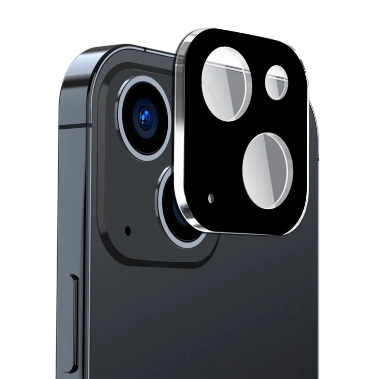 ENKAY HAT PRINCE Pour iPhone 13 6.1 pouces / 13 mini 5.4 pouces Film en verre trempé de protection pour l'objectif de la caméra Impression de soie Protecteur d'objectif