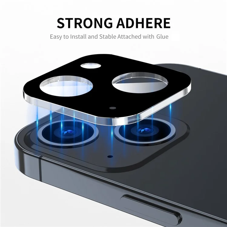 ENKAY HAT PRINCE Pour iPhone 13 6.1 pouces / 13 mini 5.4 pouces Film en verre trempé de protection pour l'objectif de la caméra Impression de soie Protecteur d'objectif