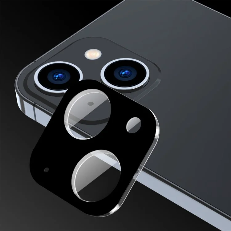 ENKAY HAT PRINCE Pour iPhone 13 6.1 pouces / 13 mini 5.4 pouces Film en verre trempé de protection pour l'objectif de la caméra Impression de soie Protecteur d'objectif