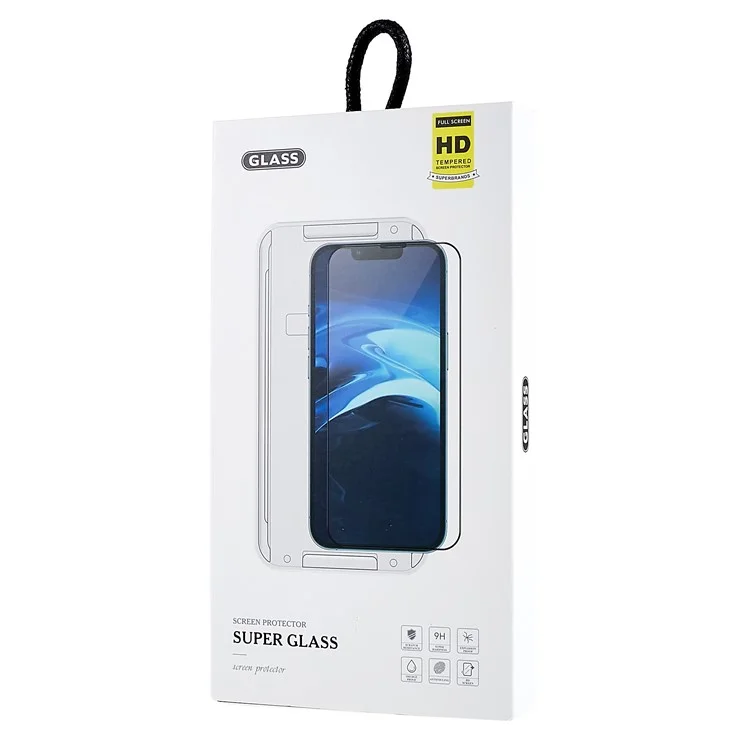 For iPhone 11 Pro Max / XS Max 6.5 inch 9H High Aluminum-silicon Glass Screen Protector Silk Printing Edge Anti-static Full Cover Ultra Clear Film with Dust-proof Net