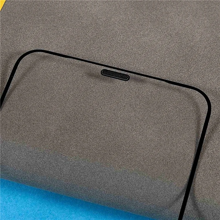 For iPhone 11 Pro Max / XS Max 6.5 inch 9H High Aluminum-silicon Glass Screen Protector Silk Printing Edge Anti-static Full Cover Ultra Clear Film with Dust-proof Net