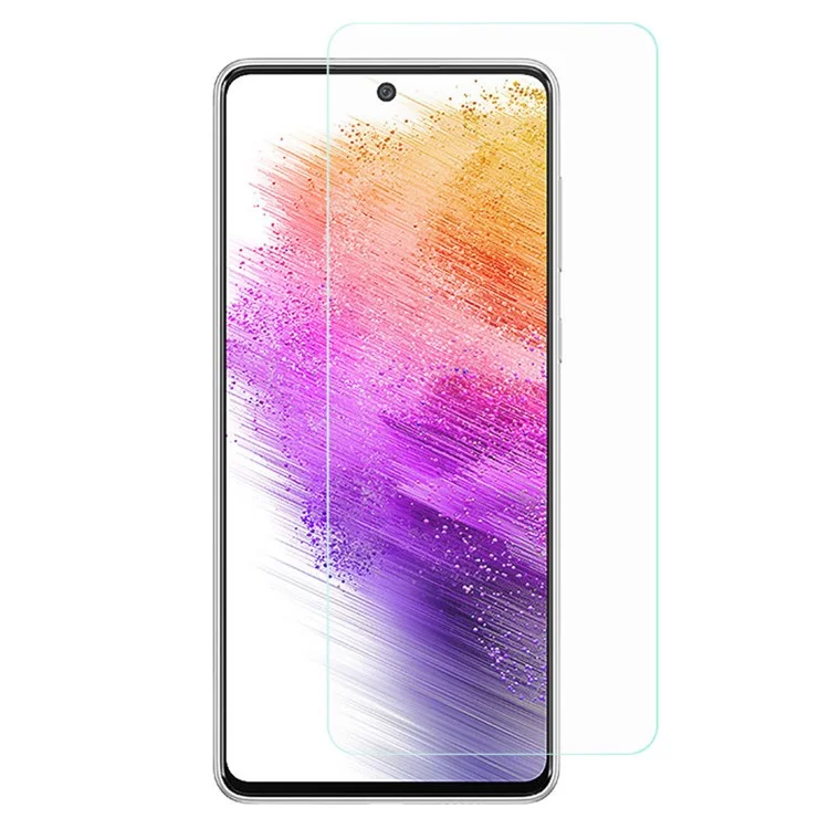 For Samsung Galaxy A73 5G Tempered Glass Screen Protector Anti-explosion 2.5D Arc Edge Ultra Clear Screen Film