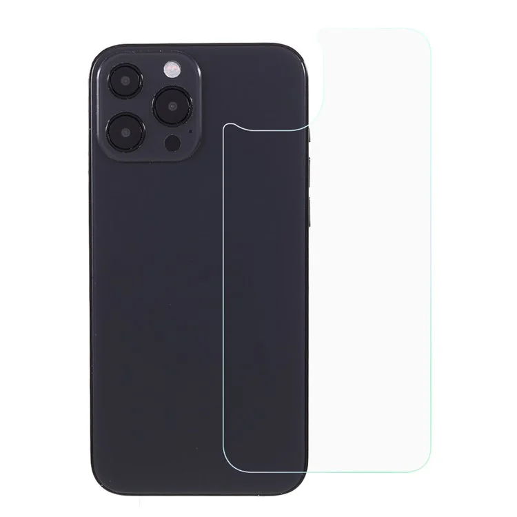 For iPhone 14 Pro Max 6.7 inch 0.3mm Arc Edge Screen Protector Ultra Slim Phone Back Tempered Glass Film