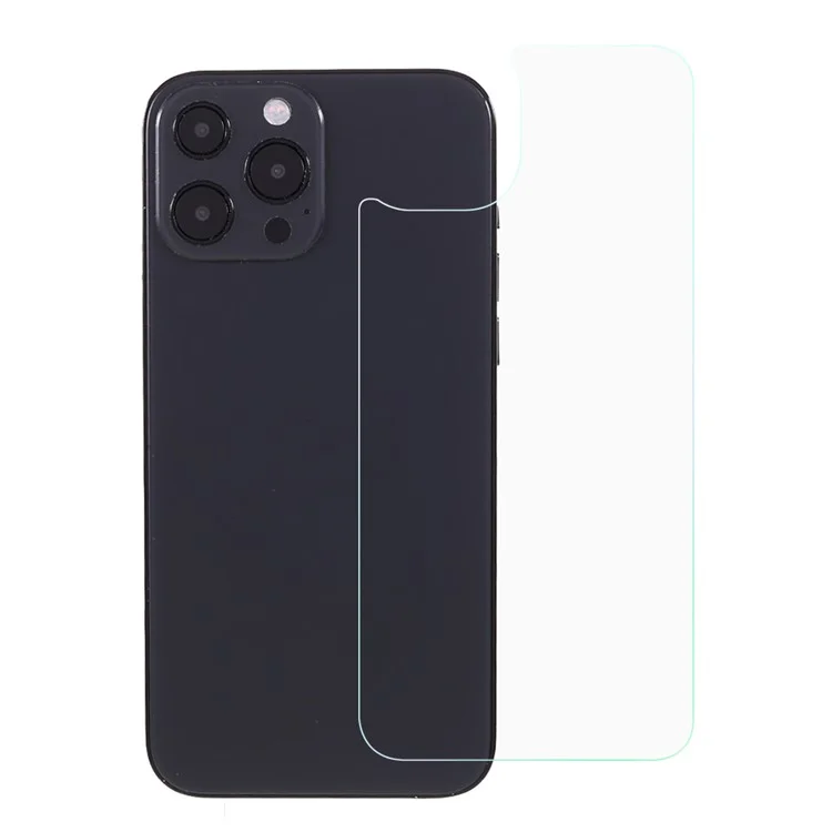 Для iPhone 14 Pro Max 6.7 дюйма Закаленное стекло Пленка для задней панели телефона Высокая прозрачность Противоударный задний чехол