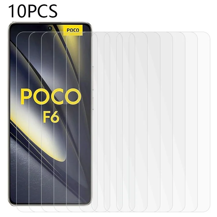 10PCS For Xiaomi Poco F6 5G / Redmi Turbo 3 5G Anti-Explosion Screen Protector Tempered Glass HD Clear Film