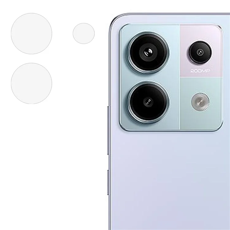Para Xiaomi Redmi Note 13 Pro 5G / Poco X6 5G Protector de Lente de Cámara Anti-Rayado Vidrio Templado Transparente Película de Lente