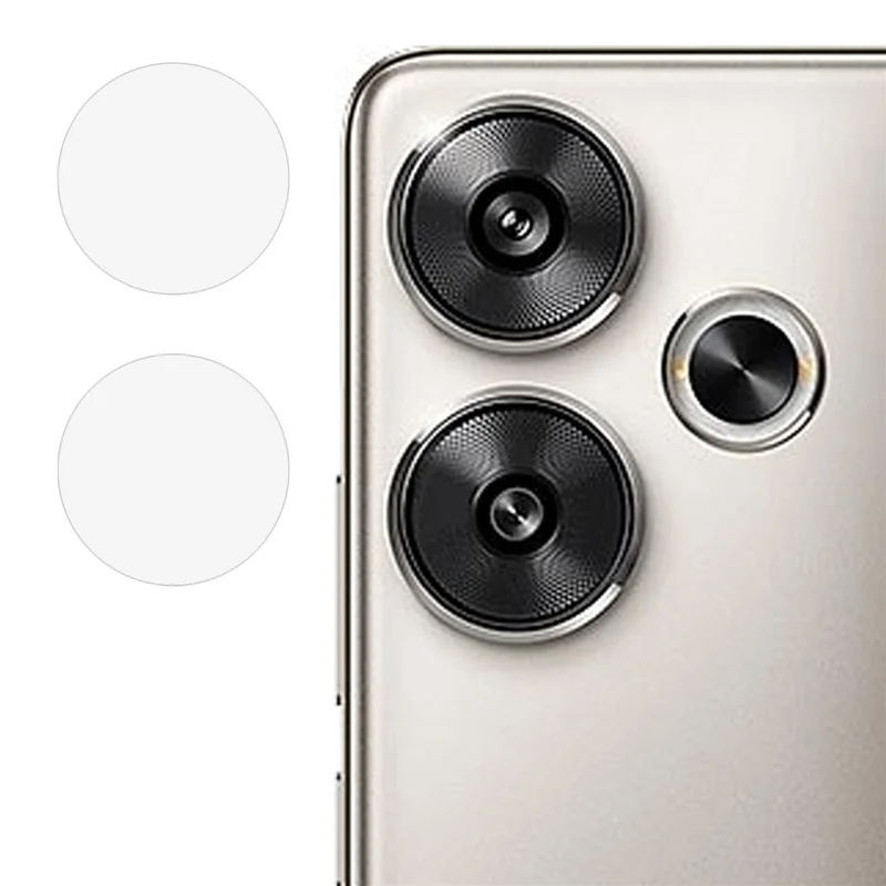 Para Xiaomi Redmi Turbo 3 5G / Poco F6 5G Conjunto de protectores de lente individuales Vidrio templado HD transparente
