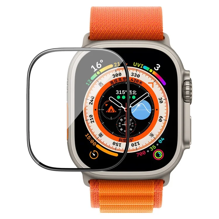 WIWU JD-107 Per Apple Watch Ultra / Ultra 2 49mm PMMA Screen Protector Smart Watch Screen Film con Strumento di Installazione