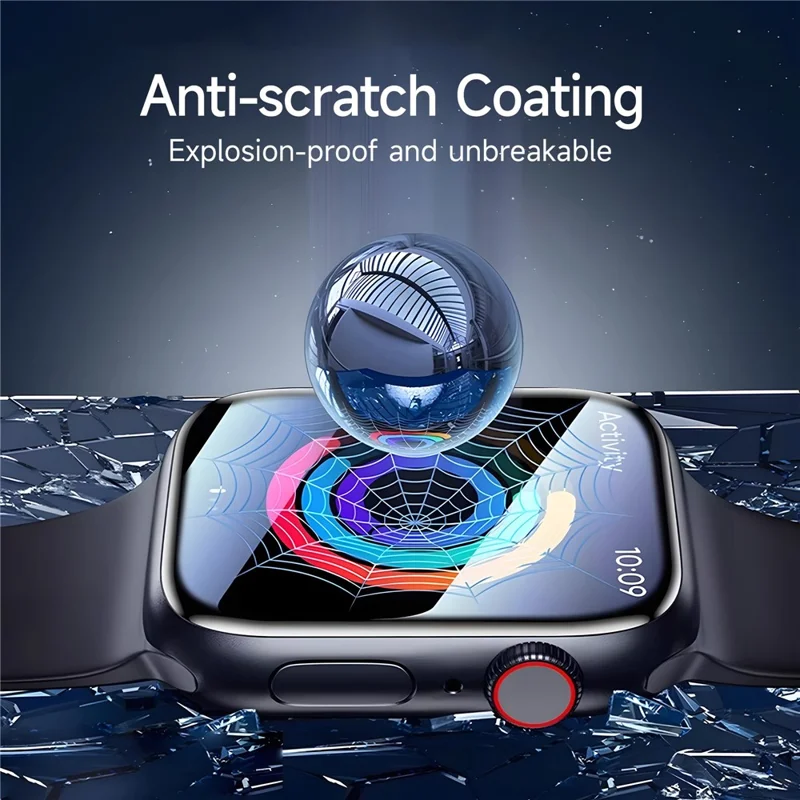 WIWU JD-107 For Apple Watch Series 7 / 8 41mm PMMA Screen Protector Smart Watch Screen Film with Install Tool