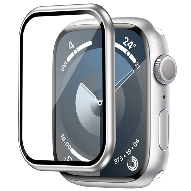 WIWU JD-106 For Apple Watch Series 8 / 7 45mm Tempered Glass Screen Protector Smart Watch Screen Guard - Silver
