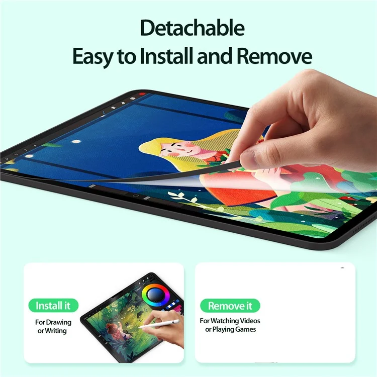 DUX DUCIS Naad Series per iPad Pro 13 (2024) Pellicola Protettiva Opaca PET Paperfeel Removibile e Riutilizzabile