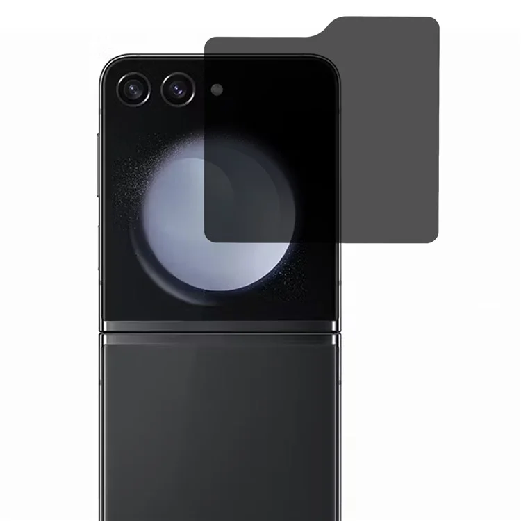 For Samsung Galaxy Z Flip6 5G Screen Protector Full Glue 180-Degree Anti-Spy Tempered Glass Film (Outer Screen)