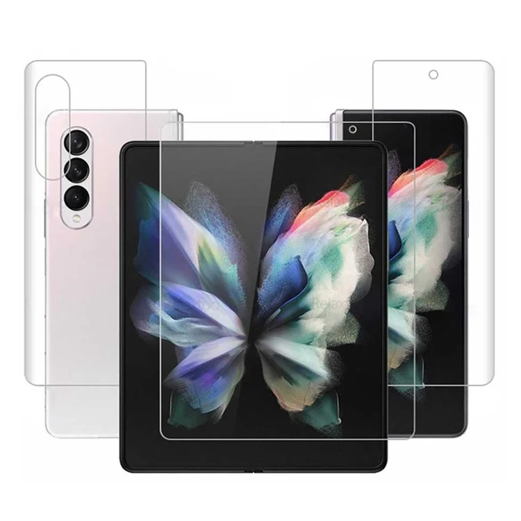 1 Set für Samsung Galaxy Z Fold6 5G Hydrogel-Film im Inneren + Front + Rückabdeckung TPU+PET-Bildschirmschutz