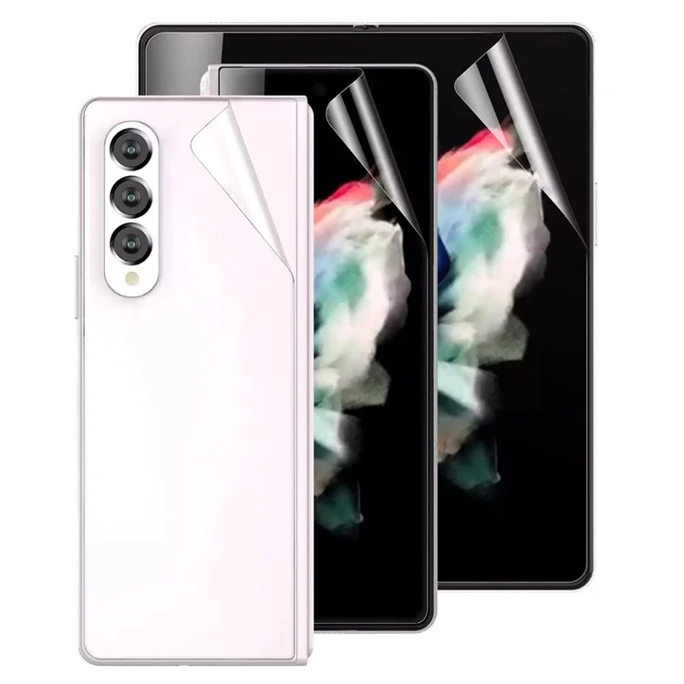 1 Set für Samsung Galaxy Z Fold6 5G Hydrogel-Film im Inneren + Front + Rückabdeckung TPU+PET-Bildschirmschutz