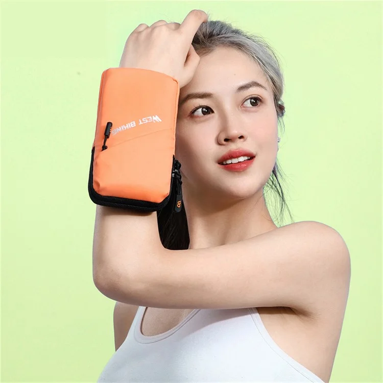 WEST BIKING YP0707365 Fitness Running Arm Bag Phone Storage Armband Bag - Grey