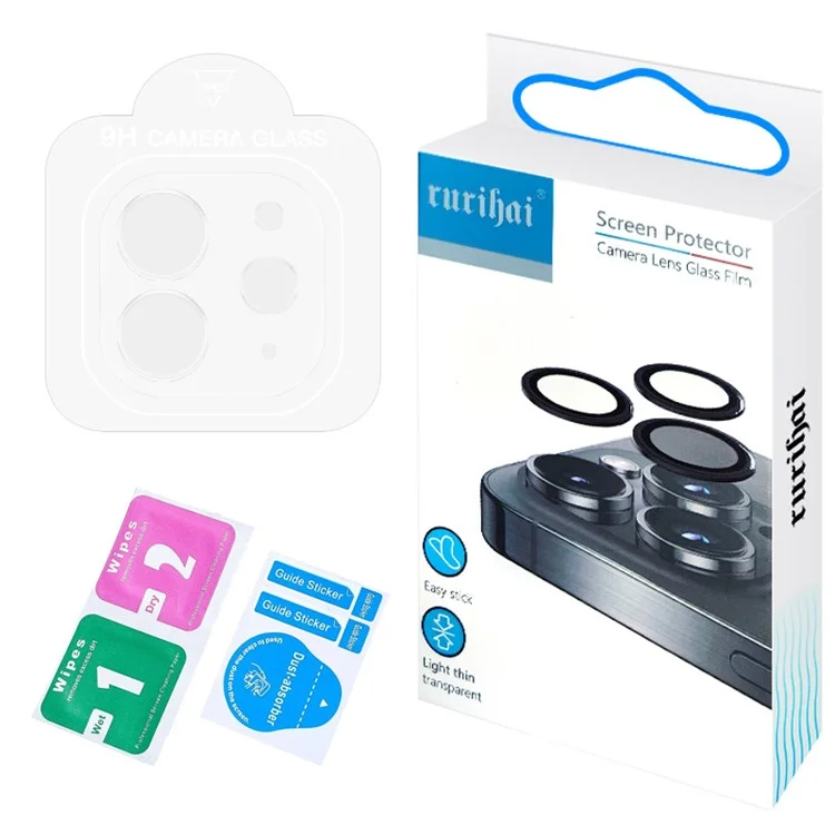 RURIHAI Para iPad Pro 13 (2024) Protetor de Lente da Câmera 3D Alto Vidro de Alumínio-Silício Filme de Lente Traseira