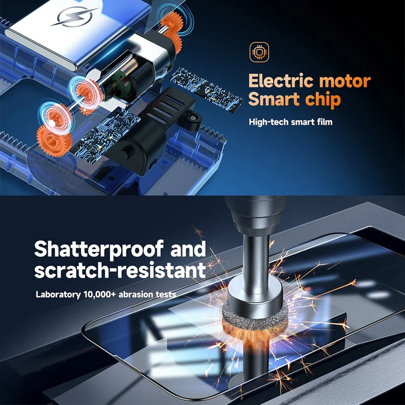 2Pcs For iPhone 13 Pro Max Anti-Spy Full Screen Protector with Automatic Dust Removal Tool