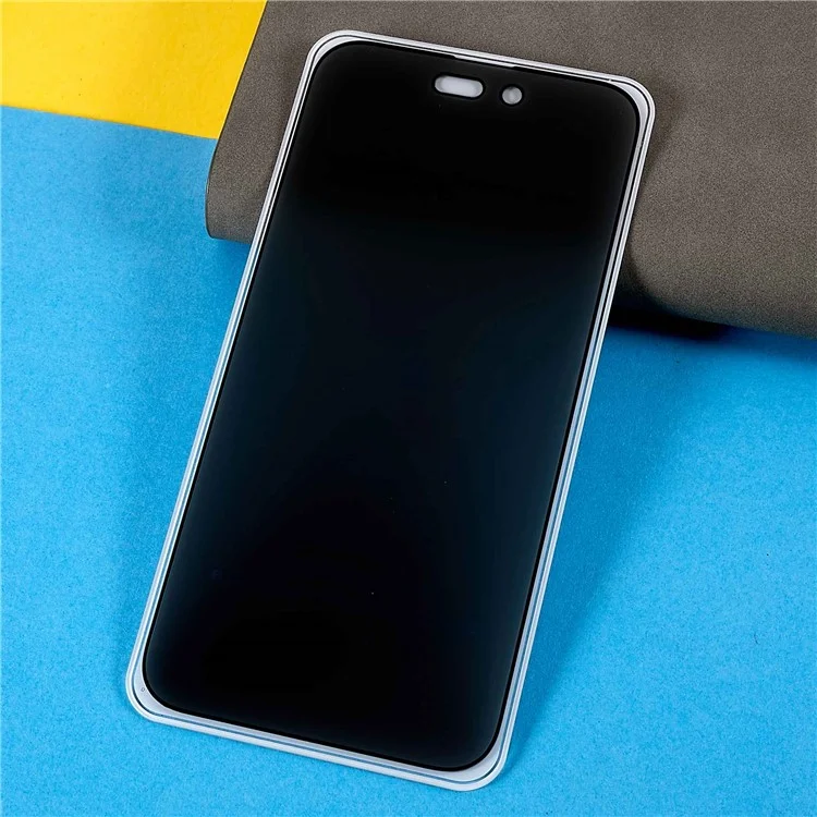For iPhone 14 Pro 6.1 inch Anti-spy Screen Protector Full Cover Full Glue Anti-explosion Silk Printing Tempered Glass Film
